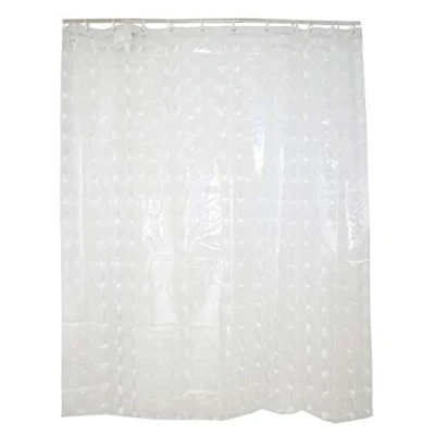 Afbeelding van Euroshowers Douchegordijn 3D transparant douchegordijnringen apart verkrijgbaar, 180 x 200 cm