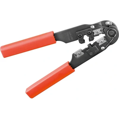 Afbeelding van Krimptang voor RJ12 en RJ11 connectoren metaal / rood/zwart Fixpoint