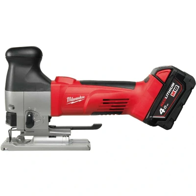 Afbeelding van Milwaukee HD18 JSB 402C M18 Heavy Duty decoupeerzaagmachine met knopgreep set (2x 4,0Ah accu) in koffer
