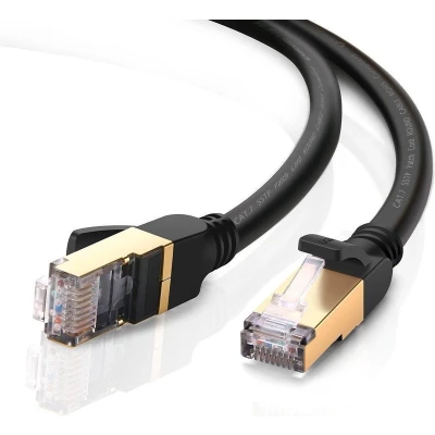 Afbeelding van UGREEN Cat 7 ethernetkabel, netwerkkabel 10 Gbit/s, 600 MHz/s, STP LAN kabel voor PS4, PS3, gameconsoles, tv box, modem, router, switch, access point, compatibel met CAT5/CAT5e/Cat6, zwart (5 m)