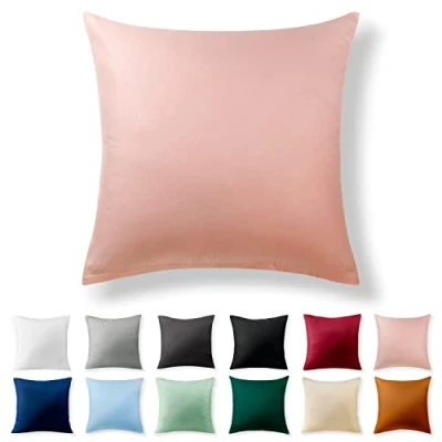 Afbeelding van Alreya 100% katoen renforcé kussensloop 50 x cm met YKK ritssluiting Hypoallergeen zonder chemische stoffen Roze