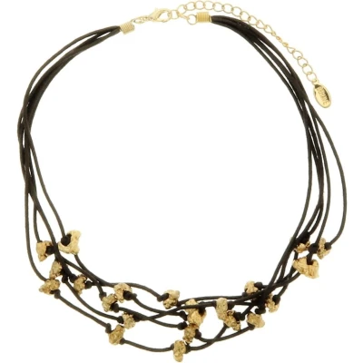 Afbeelding van Behave Bruine ketting met goudkleurige details