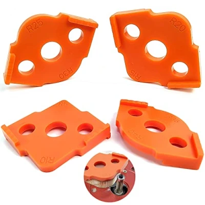 Afbeelding van HWTONG 4 stuks freessjablonen voor bovenfrees, Radius Jig Router Templates, handkantentrimmer, graveermachine, houtbewerkingsgereedschap (R5 R10 R15 R20 R25 R30 R35 R40)