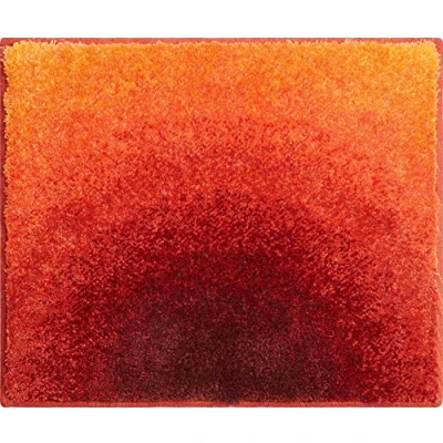 Afbeelding van Grund Badmat, Ultrazacht en absorberend, Antislip, 5 jaar garantie, SUNSHINE, WC sjabloon o.A. 50x60 cm, oranje