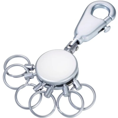 Afbeelding van Ibenzoa® Sleutelhanger met Karabijnhaak en Uithaalbare Ringen voor Sleutelorganisatie Meer