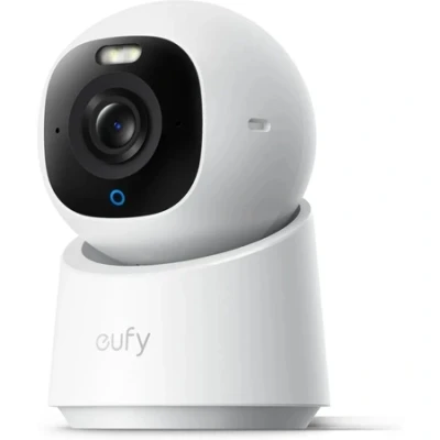 Afbeelding van eufy Indoor Cam E30, Nieuwste Generatie, 4K UHD beveiligingscamera, 360 Pan Tilt, Kleur Nachtzicht, AI Detectie voor Mens/Huisdier/Audio/Huilen, Mens/Huisdier Auto Tracking, Werkt met Homekit wit