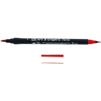 Afbeelding van ZIG Art &amp; Graphic Twin Tip brush marker Red