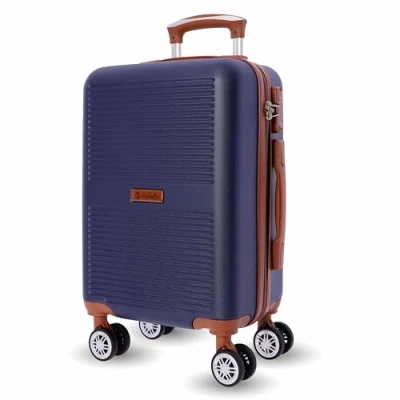 Afbeelding van EL CABALLO Reiskoffer, cabinekoffer, robuuste 52 x 35 20 Ryannair, vliegtuigbagage met TSA slot, Donkerblauw, 20.0 cm 35.0 52.0 cm, cabine