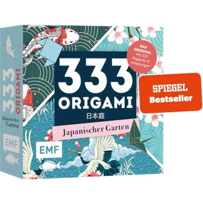 Afbeelding van 333 Origami Japanischer Garten Zauberschöne Papiere falten für Japan Fans: Das Original: mit Anleitungen und feinen Papieren: Hochwertiges Papier Blüten , Wasser Tiermotiven