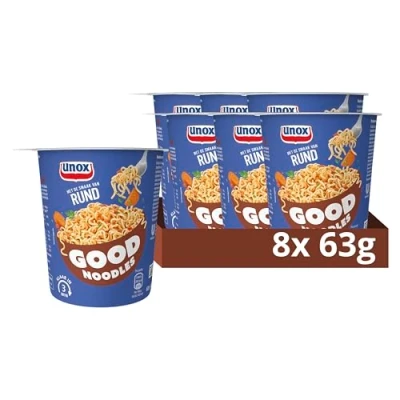 Afbeelding van Unox Good Noodles Cup Rund 8 x 63 g voordeelverpakking