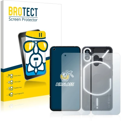 Afbeelding van BROTECT Glas Screen Protector voor Nothing Phone (1) (Voor+Achter) Schermbeschermer [9H Hardheid, Beschermglas Folie niet Gehard Glas]