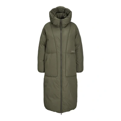 Afbeelding van JACK&amp;JONES JXLOLLY Long Puffer Coat OTW Gewatteerde jas, grape leaf, XS, XS