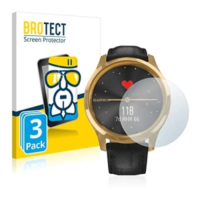 Afbeelding van BROTECT Glas Screen Protector voor Garmin vivomove Luxe (42 mm) (3 Stuks) Schermbeschermer [9H Hardheid, Beschermglas Folie niet Gehard Glas]
