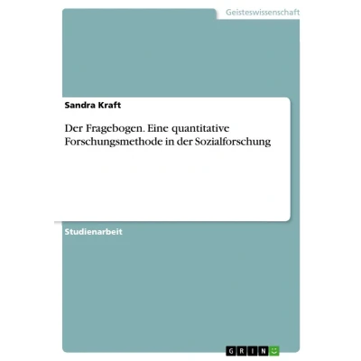 Afbeelding van der Fragebogen. Eine quantitative Forschungsmethode in Sozialforschung