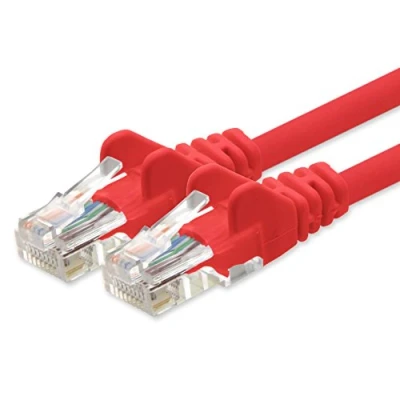 Afbeelding van 1aTTack.de Netwerkkabel CAT 5e UTP netwerk patchkabel met 2x RJ45 stekker 7 m rood