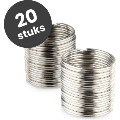 Afbeelding van Sleutelringen sleutelhanger ringen 20 stuks Zilverkleurig Diameter: 20mm