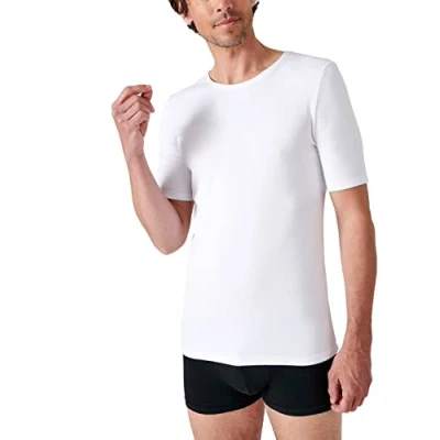 Afbeelding van Damart T shirt met korte mouwen interlock mesh, Wit, XL