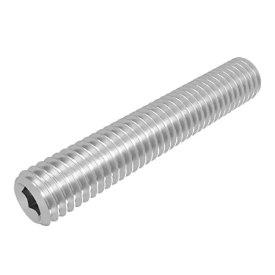 Afbeelding van SECCARO Schroefdraadstift met kegelkop M8 x 45 mm, roestvrij staal V2A VA A2, DIN 913 / ISO 4026, zeskant, 20 stuks
