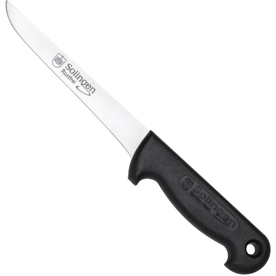 Afbeelding van RÖR Solingen Uitbeenmes RVS Lemmet 15 cm Heft Kunststof Zwart