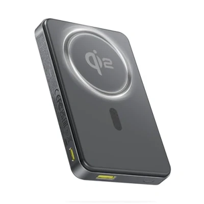Afbeelding van Baseus Qi2 Magsafe powerbank, 10.000 mAh, magnetische draadloos, externe batterij, PD 22,5 W snel opladen, batterij voor iPhone 16/15/14/13, mini powerbank USB C, klein maar sterk,