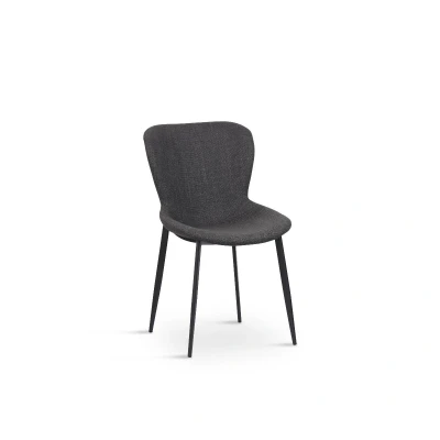 Afbeelding van Nordic Home Marley eetkamerstoel donkergrijs Stof