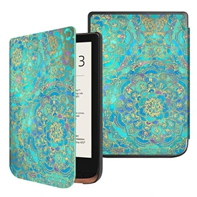Afbeelding van Fintie Slimshell Hoes voor Pocketbook Touch HD 3 / Lux 4 Basic 2 E Reader Premium Lichtgewicht PU Leer Case Cover met Automatische Slaap/Waak Functie, Shade of Blue