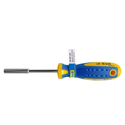 Afbeelding van S&amp;R Schroevendraaierbithouder, lengte 210 mm, magnetisch, schroevendraaier met houder voor bits, gepatenteerde 2 componenten greepvorm, bescherming tegen wegglijden, 250.587.100