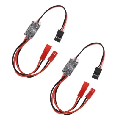 Afbeelding van GERUI Elektronische schakelaar met afstandsbediening, 20 A, 3 30 V, RC op afstand bestuurde AUX aan/uit, schakelrelais voor RC, auto, vrachtwagen, boot, led licht, drone, 2 stuks