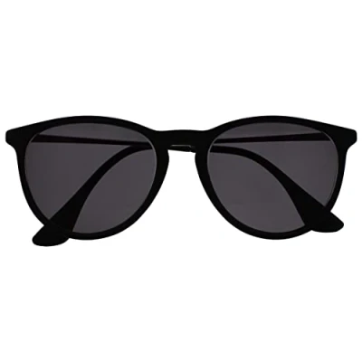 Afbeelding van Opulize Jet Groot Zwart Rubber Beklede Zilver Armen Mannen Vrouwen Zon Lezers UV400 S96 1 +0,00