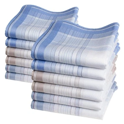Afbeelding van merrysquare Heren zakdoeken 100% katoen 40 cm x Lewis model (x12)