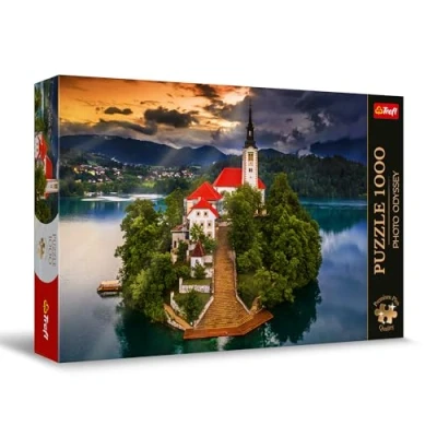 Afbeelding van Trefl Premium Plus Quality Puzzle Photo Odyssey: Bled meer, Slovenië 1000 stukjes, Unieke fotoserie, Perfect passende elementen, voor volwassenen en kinderen vanaf 12 jaar