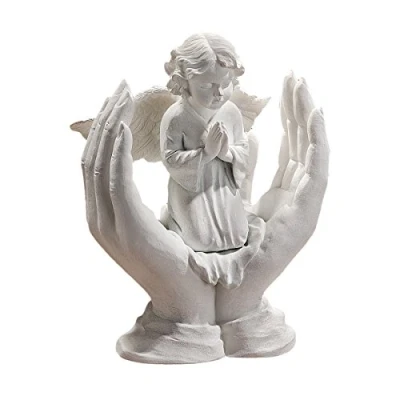 Afbeelding van Design Toscano gebede van een engel figuur kunstharsgebonden marmer, afmetingen: 7,5 x 4 12,5 cm