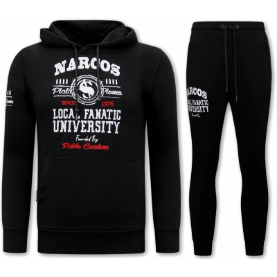 Afbeelding van Heren Joggingspak Narcos University Zwart Maat M