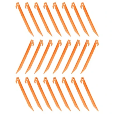 Afbeelding van 24 stuks 230 mm kunststof tentharingen, tuinlandschap haringen, luifelstok, camping caravanset (oranje)