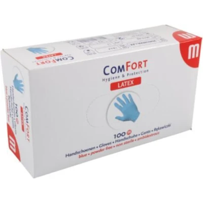 Afbeelding van Handschoen latex wit poedervrij medium 10 x 100 stuks