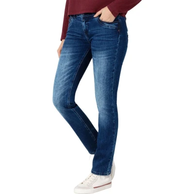 Afbeelding van TIMEZONE Dames Jeans Broeken slim TAHILATZ Fit Blauw 33W / 30L Volwassenen