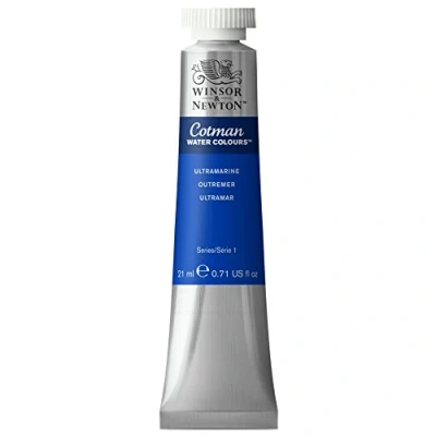 Afbeelding van Winsor &amp; Newton 0308660 Cotman aquarelverf, uitstekende transparantie, kleursterkte, tintsterkte en goede schildereigenschappen 21ml Tube, Ultramarine