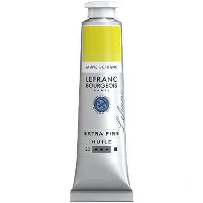 Afbeelding van Lefranc Bourgeois 405037 Extra fijne olieverf met hoogwaardige kunstenaarspigmenten, lichtecht, verouderingsbestendig 40ml Tube, Yellow