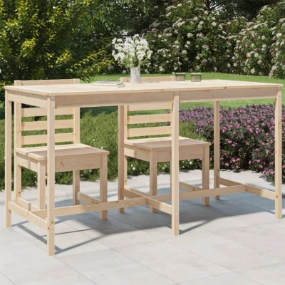 Afbeelding van Tuintafel 203,5x90x110 cm massief grenenhout