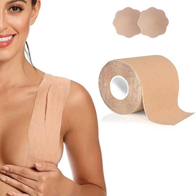 Afbeelding van Boob Tape 5 meter 2 rollen Inclusief tepel covers