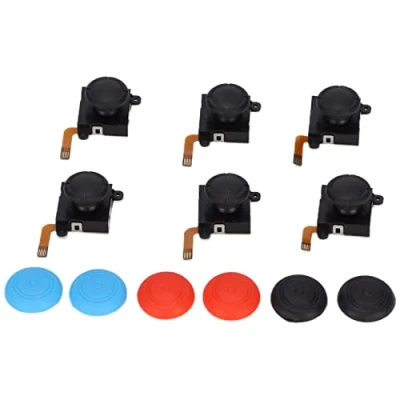 Afbeelding van 3D Analoge Joystick voor Nintendo Switch Joy con, Links/Rechts met Thumbstick Grips, Vervangend Onderdeel Reparatieset Compatibel Lite