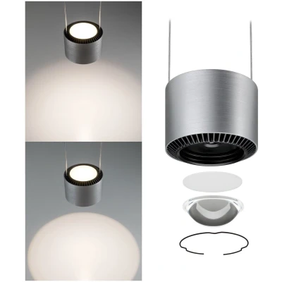 Afbeelding van Paulmann Aldan 79720 LED hanglamp 15 W Aluminium, Zwart