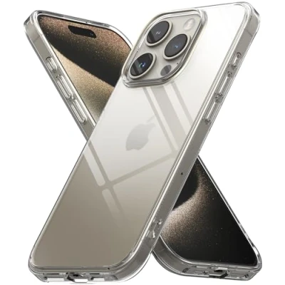 Afbeelding van Ringke Fusion Compatibel met iPhone 15 Pro Max Case, Transparant Schokbestendig Bumper Hoesje Clear