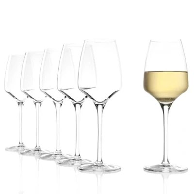 Afbeelding van Stölzle Lausitz Experience Set van 6 wittewijnglazen, 285 ml, optimaal voor witte wijn, dunne wijnkelk, vaatwasmachinebestendige kristallen glazen met maximale smaakontwikkeling