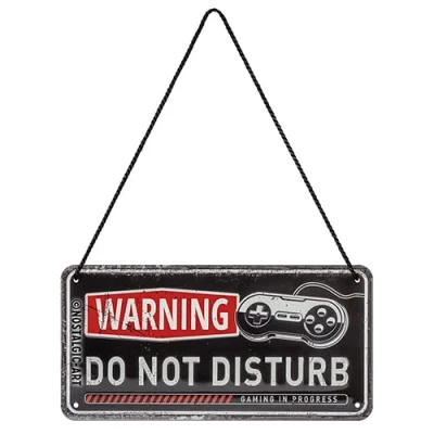 Afbeelding van Wandbord Warning Do Not Disturb Gaming In Progress