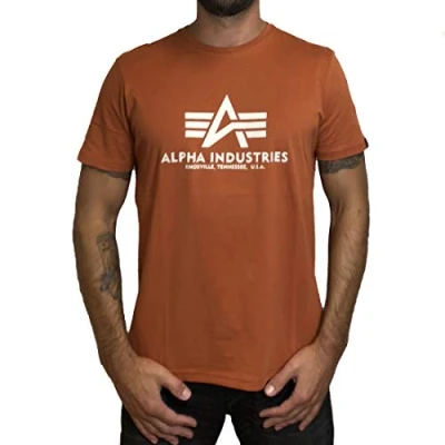 Afbeelding van Alpha Industries Basic T Shirt voor heren Copper S