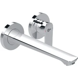 Afbeelding van Ideal standard connect air afbouwdeel voor 2 gats inbouw wandkraan met vaste uitloop 22 5cm chroom a7009aa