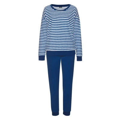 Afbeelding van Lascana Vivance Dreams BY VD Stripes SET Pyjama, Dames, Maat: 32/34, Royalblau
