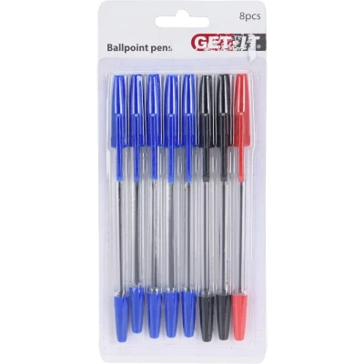 Afbeelding van Balpennen set van 8 stuks