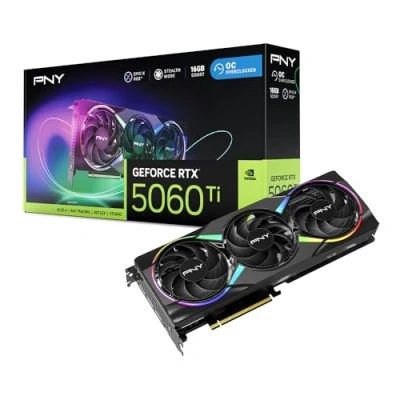 Afbeelding van PNY GEFORCE RTX™ 5060 Ti 16GB ARGB Overklokt Drievoudige Ventilator DLSS 4